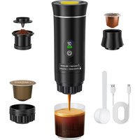 Przenośny ekspres do kawy espresso 12V z możliwością ładowania, idealny na kemping/do samochodu, szybkie nagrzewanie, kompatybilny z kapsułkami K-Cup i kawą mieloną.