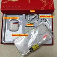 New Phone Case Box Gift Products Bag Box for IPhone 17 Pro Max for Magnetic Case, Cable, Earphone & Magnetic Wireless Charger