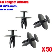 20/50PCS Auto Clip Car Engine Cover Soundproof Cotton Clips for Peugeot 307 308 408 206 Citroen C4 Car Styling Plastic Fastener