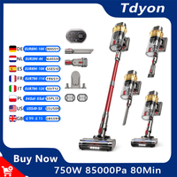Tdyon 750W Draadloze Stofzuiger 85000Pa Ultra Sterke Zuigkracht 3uur Snelle Oplading 2.8L Grote Stofreservoir Verwijderbare Batterij Tot 80 Minuten Ge