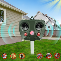 Repellente per Animali Impermeabile Da Esterno IP66 Repellente per Uccelli a Ultrasuoni a Frequenza Variabile Con Luce LED Lampe