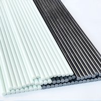 50PC Fiberglass Rod Diameters 0.8mm-10mm White Solid Glass Fiber Bars Arch UAV Tent Kite Bracket Length 500mm