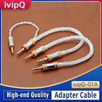 ivipQ-01A Flagship 2.5mm/3.5mm/4.4mm to Male Balanced Adapter Recording Cable for Audio Headphone Amplifier NW-WM1ZM2, NW-ZX300A