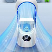 Portable USB Air Cooler Leafless Electric Fan 6 Speed Silent Timer Air Conditioner Cooling Fan Humidifier Conditioning Fan image 4