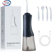 Dental Oral Irrigator Household Water Flosser Oral Cleaning Machine 4 Nozzles 3 Modes USB Rechargeable 300ml Water Tank