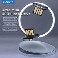 EAGET 8GB/16GB/32GB/64GB Mini Car USB2.0 Flash Drive - U8A, Zinc-Alloy Material, Plug & Play, with Stainless Steel Gift Box