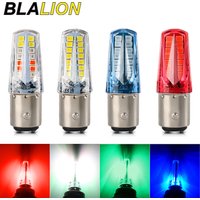 BLALION 2pcs 12V 32SMD 1157 BAY15D Car LED Light Bulb Flowing Strobe Lamp Turn Signal Brake Light Warning Lamp Waterproof Light