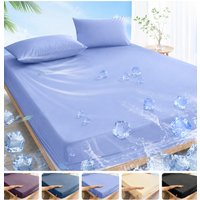 Summer Cooling Mattress Covers Protector Adjustable Non-slip Bed Fitted Sheet With Elastic Band for 120/150/180x200cm