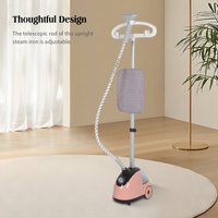Steamer for Clothes Standing Garment Steamer Flat and Hanging Ironing (Pink)