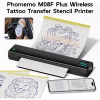 Phomemo M08F Plus Tattoo Stencil Printer with Touchscreen, Bluetooth Tattoo Printer Machine with 10pcs Premium Transfer Paper