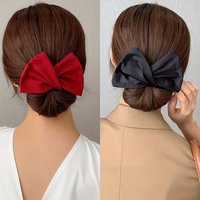 1Pcs Satin Large Butterfly Tie Hair Clip Versatile Hair Tie Hair Accessories for Women Daily Commuting Dating Styling Decoration