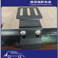 2pcs Roof Luggage Frame Platform Non-punching Buckle Crossbar Clamp Aluminum Alloy + Stainless Steel Fixing Bracket Clamp