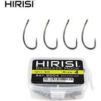 Hirisi 50pcs Barbless Fishing Hooks High Carbon Steel Coated 8004