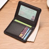 Men Wallet PU Leather Multi-slot Ultra-thin ID Card Cover Portable CompactCash Clip Mini Money Bag