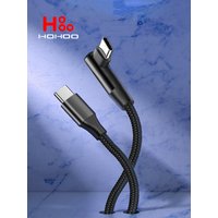 100W Type C To USB C Cable 90 Degree Angle For iPhone 15 Pro max iPad MacBook Pro Xiaomi Huawei Fast Charging Type-C Date Wire