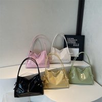 Vintage Pu Leather Shoulder Bag Large Capacity Casual Use Underarm Bag All-match Elegant Handbag Ladies