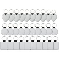 30Pack Sublimation Blanks Keychain Heat Transfer Keyring Various Kinds Sublimation Blank