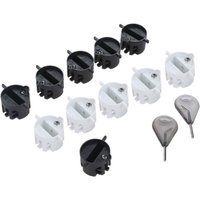 6pcs/set Surfboard Fins Plugs with Screws & Key Nylon Plastic Metal Board Spare Parts For FCS Surfboard Fin Box