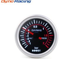 Dynoracing 2" 52mm Universal 12V LED Smoke Len -1~0~2BAR Turbo Boost Gauge Meter / Turbo Boost Meter TT101310