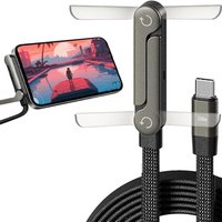 Charging Cable with Integrated Stand Invisible Holder Charger For Apple iPhone 15-17 Series For Huawei For Xiaomi Phone Stand