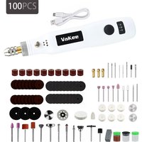 Vakee102 3.7V Rechargeable Cordless Rotary Tool 3 Adjustable Speed 5000-10000-15000RPM Mini Electric Grinder Engraving Pen Polis