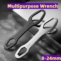 1Pc 8-24mm Universal Torx Wrench Self-tightening Adjustable Glasses Wrench Board Double-head Torx Spanner Hand Tools for Factory