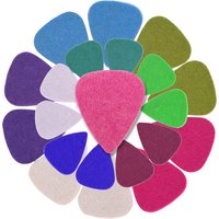 12pcs Color Felt Picks 3.5mm Thickness Durable Heart Shaped Picks for Guitar Ukulele Bass Musical String Instrument Accessories