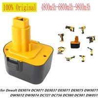 .12V 4800-9800mAh Tool Battery For Dewalt DE9074 DC9071 DE9037 DE9071 DE9075 DW9071 DW9074 DC727 DW9072 DC756 DC980 DC981 DW051.