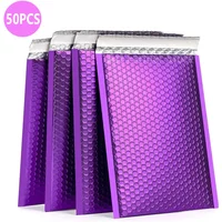 50pcs Bubble Mailer Poly Padded Mailing Packaging Padding Self Seal Bag Pink Shipping for Gift Envelopes Purple Envelopes