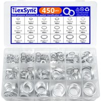 450Pcs Gaskets Washers Pure Aluminum Gasket Aluminum Flat Metal Washer Gasket Aluminum Sealing Rings