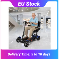 250 W * 2 36 V Dual Motor 4 Räder Tragbare Falten Elektrische Roller Leichte Mobilität Roller Für Ältere korb