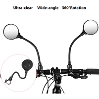 1PC Bicycle Rearview Handlebar Mirrors 360 for Mountain Road Bike Motorcycle Bendable Hose Adjustable Rearview Mirror