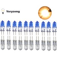 10PCS Mini DC 12V 20W Mini G4 Halogen Light Bulb Super Bright Warm White Tungsten JC Type for Crystal Chandelier Capsule Lamp