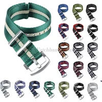 18mm 20mm 22mm Soft Nylon Bracelet Wristband Military Watch Band for Samsung Galaxy Nylon Strap For Omega Seamaster 007