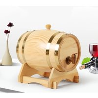 1.5/3/5L Wood Barrel Vintage Oak Beer Brewing Equipment Mini Keg Home Brew Beer Keg Tap Dispenser for Rum Pot Whisky Wine