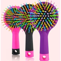 Hair Comb Professional Rainbow Comb Rainbow Volume Anti-static Magic Hair Curl Straight Massage Comb Brush Mirror Styling Tools