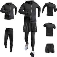 AliExpress Running sportswear set men's autumn and winter fitness wear fast dry clothes professional training morning run outdoor cycling
