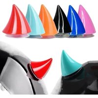1/3pairs Helmet Short Devil Horns Decoration Stickers Motorcycle Bicycle Helmet Styling DIY Rubber Decor Headwear Accessories