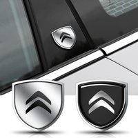 1Pcs 3D Metal Sticker Car Body Trunk Decoration Sticker Shield Shape Car Accessories For Citroen C1 C2 C3 C4L VTS C-ELYSEE C3-XR
