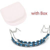 1Pair Fake Braces Colorful Brackets For Teeth Temporary Metal Wires Metal Bracket Orthodontic Ligature Ties Dental