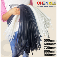 Serre-câbles en nylon ultra-résistants - Auto-bloquants, grande taille (500-900 mm), organisateur de câbles en plastique durable, adaptés