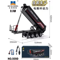 Huina 1/18 Rc Semi Dump Trailer Electric Lifting For Rc Tractor Truck 1501 1509 Tail Light Support Leg No Sound System Model Toy