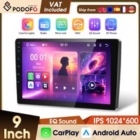 Podofo Universal 9" Auto-MP5-Player CarPlay Android Auto Autoradio Bluetooth FM EQ IPS-Bildschirm USB Auto-Multimedia-Video-Player
