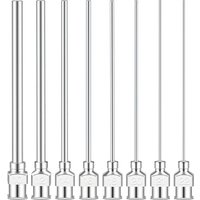 12 Pack 8G-25G 50mm Stainless Steel Dispensing Needle Tip Blunt Syringe Needle 2 inches for Refilling Glue Syringes