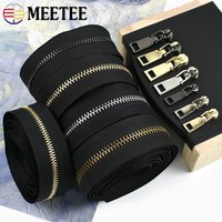 1-5Yards 3# 5# Metal Zippers with Zipper Sliders for Sew Bag Zips By The Meter Clothes Zip Closure DIY Sewing Accessories