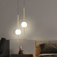 Nordycka Prosta Długa Lampa Wisząca Mała Lampa Sufitowa Luksusowe Oświetlenie Domowe do Sypialni, na Stolik Nocny, do Baru, Nad Blat, do Jadalni