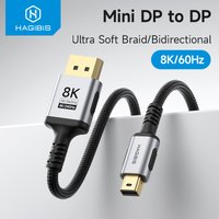 Hagibis 8K Mini DisplayPort to DisplayPort 1.4 Cable 32.4Gbps Bi-Directional Mini DP to DP Compatible with Thunderbolt 2 Laptops
