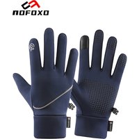 AliExpress nofoxo NOFOXO Winter Outdoor Cycling Gloves Warm Full Fingers Waterproof Touchscreen Windproof Anti-slip Fleece Gloves Running Skiing