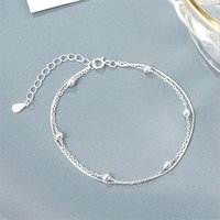 Double Layer New Fashion Exquisite 925 Sterling Silver Jewelry Beaded Retro Simple Wild Temperament Bracelets SL012