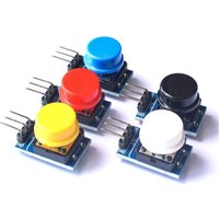 5pcs 12X12MM Big key module Big button module Light touch switch module with hat High level output for arduino or raspberry pi 3